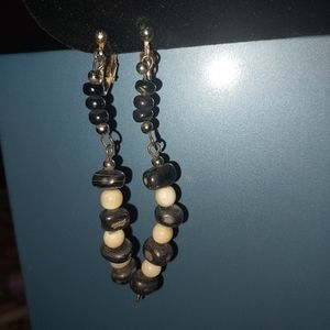 Handmade beaded clip on earrings